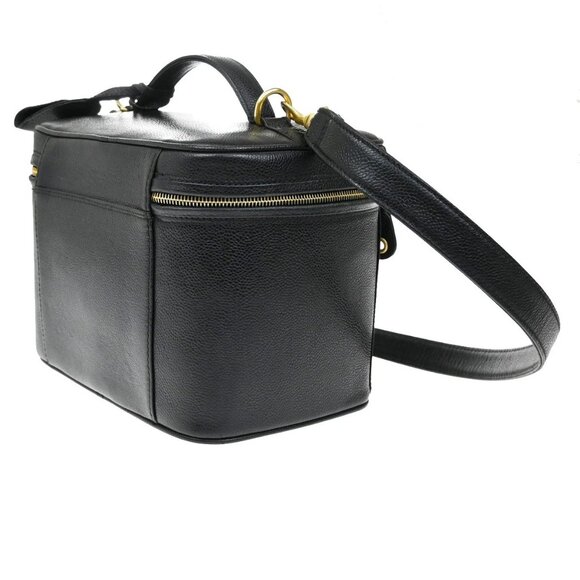 CHANEL CC 2Way Vanity Shoulder Hand Bag Grained Calfskin Leather BK 620RL401 - Picture 3 of 16